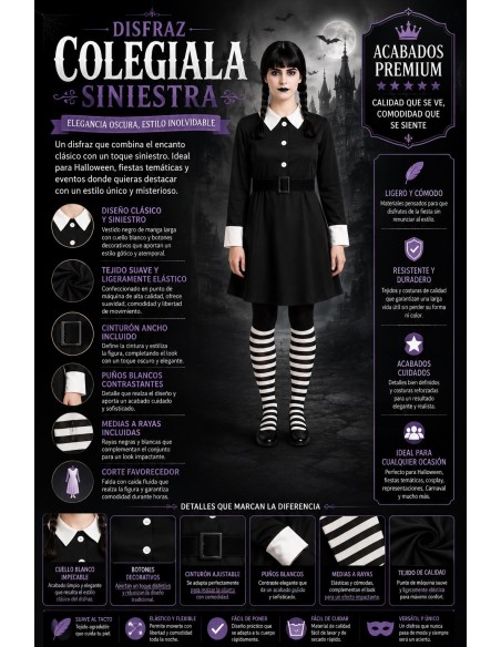 Costume da studentessa sinistra taglia M nuova | Costumi per adulti Il Re del Carnevale